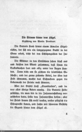 Die Stimme hinter dem Hügel