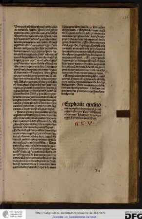 Expliciunt questiones evangeliorum dominicalium per totum annum edite per reverendum patrem et dominum Johannem de Turrecremata, cardinalem sancti Sixti.