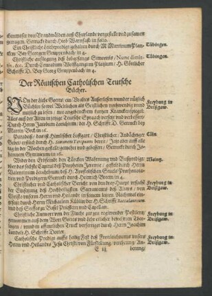 Der Römischen Catholischen Teutsche Bücher.