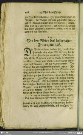 29. Von den Sitten des lasterhaften Frauenzimmers
