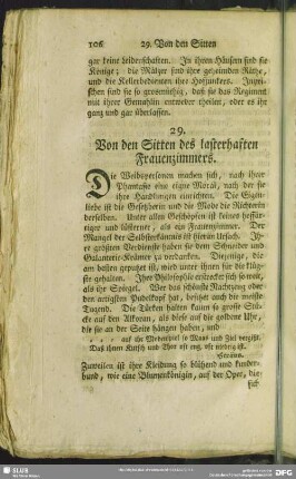 29. Von den Sitten des lasterhaften Frauenzimmers