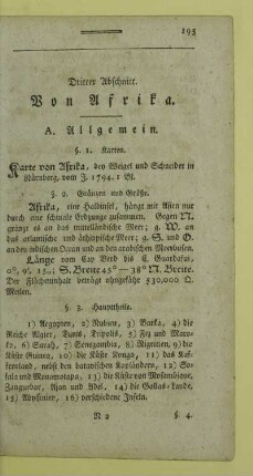 Dritter Abschnitt. Von Afrika