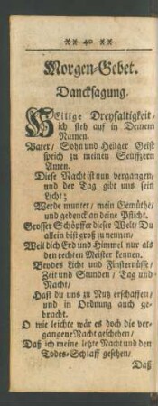 Morgen-Gebet