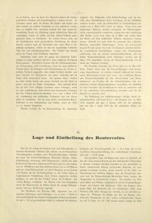 II. Lage und Eintheilung des Bauterrains