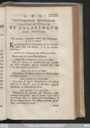 Testimonia Quaedam Scriptorum Veterum De Palaephato Peri Apistōn