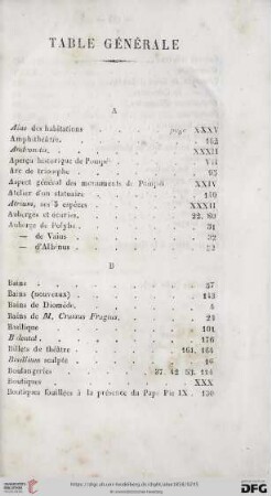 Table générale