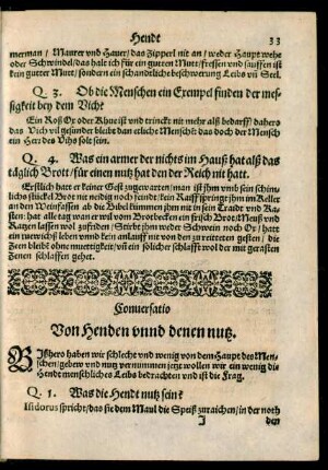Conversatio Von Henden unnd denen nutz.