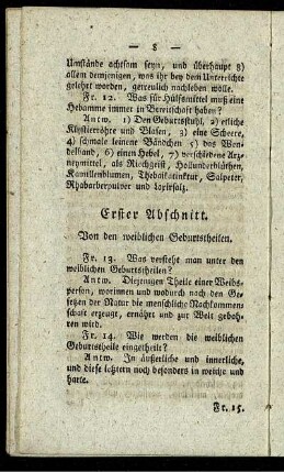 Erster Abschnitt. Von den weiblichen Geburtstheilen.