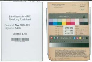 Entnazifizierung Emil Jansen , geb. 14.10.1901 (Kaufmann)