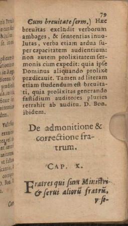 Cap. X. De admonitione & correctione fratrum.