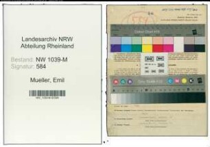 Entnazifizierung Emil Mueller , geb. 05.06.1898 (Schauspieler)