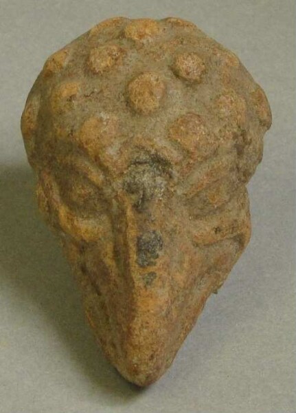 Animal head made of clay