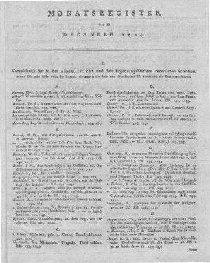 Monatsregister vom December 1824