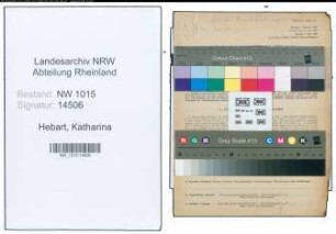 Entnazifizierung Katharina Hebart , geb. 06.05.1903 ()