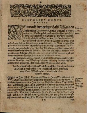 Historicae relationis semestralis continvatio : Jacobi Franci historische Beschreibung aller gedenckwürdigen Historien ..., 1620