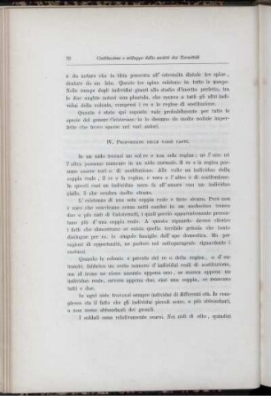 IV. Proporzione Delle Varie Caste.