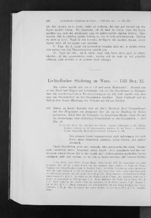 Livländischer Städtetag zu Wave. - 1513 Dez. 12.