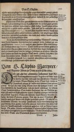 Von S. Eliphio Martyrer ...