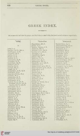 Greek index