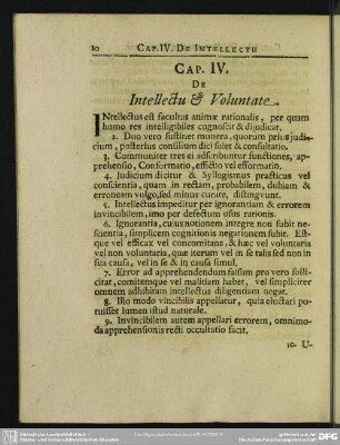 Cap. IV. De Intellectu & Voluntate