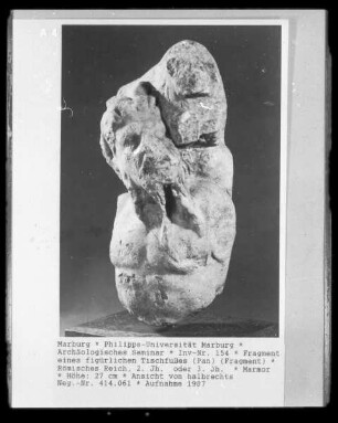 Fragment eines figürlichen Tischfußes (Pan)