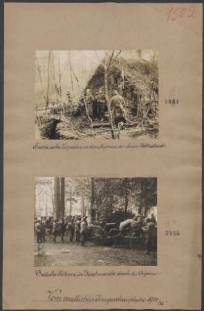 Deutsche Kolonne im Durchmarsche durch die Argonnen