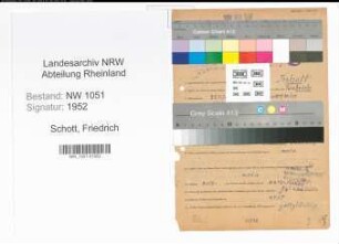 Entnazifizierung Friedrich Schott , geb. 21.01.1895 (Lehrer)