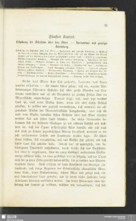 Fünftes Kapitel. Erhebung der Schichten über das Meer. — Horizontale und geneigte Schichtung