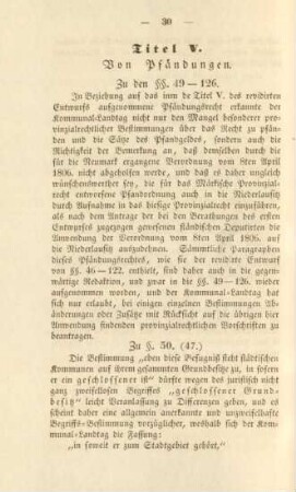 Titel V. Von Pfändungen.