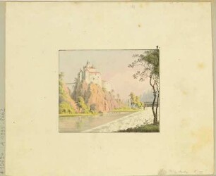 Die Burg Kriebstein in Sachsen über der Zschopau aus südwestlicher Richtung
