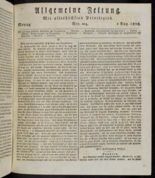 853-912, Nr. 214-228: 1.-15. August 1808