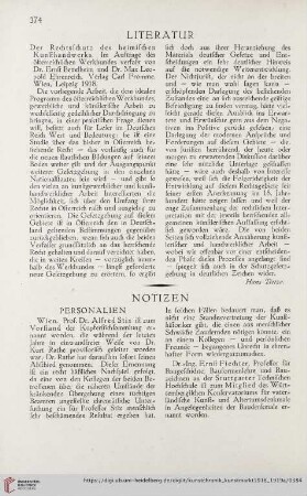 [Rezension zu: Ernst Bettelheim, Max Leopold Ehrenreich, Der Rechtsschutz des heimischen Kunsthandwerks]