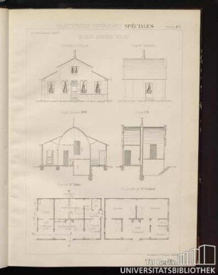 Planche No. 2 Habitations ouvrières Parisiennes. Maison système tollet