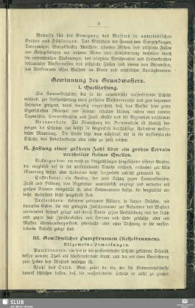 Gewinnung des Grundwassers