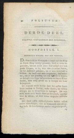 Hoofdstuk. I. Historisch tafreel van het bestuur