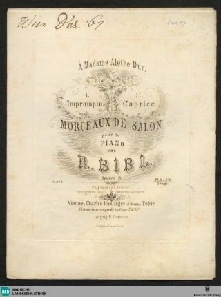 Morceaux de salon pour le piano : oeuvre 8