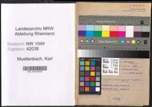 Entnazifizierung Karl Muellenbach , geb. 28.03.1901 (Haendler)