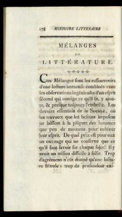 Mélanges De Littérature.