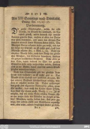 Am XIII Sonntage nach Trinitatis. Evang. Luc. 10, 23 - 37.