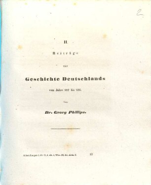 Beiträge zur Geschichte Deutschlands vom Jahre 887 bis 936