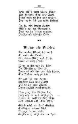 Klaus als Dichter