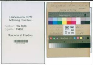 Entnazifizierung Friedrich Sonderland , geb. 08.03.1892 (Kirchenwesen)