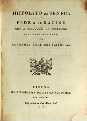 Hippolyto de Seneca e Fedra de Racine