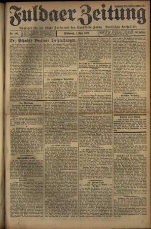 Ausgabe vom Mittwoch, den 01. Mai 1929.