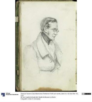Männliches Portrait im Profil nach rechts