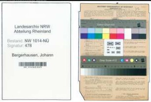 Entnazifizierung Johann Bergerhausen , geb. 18.03.1900 (Kaufmann)