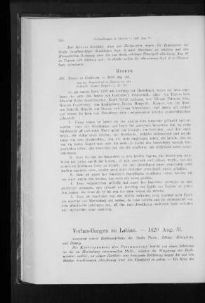 Verhandlungen zu Labiau. - 1420 Aug. 31.
