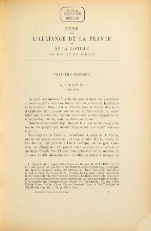 Étude sur l'alliance de la France et de la Castille au XIVe et au XVe siècles