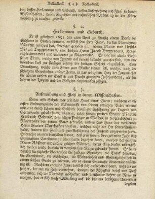 §. 3. Auferziehung und Fleiß in denen Wissenschaften