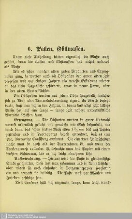 6. Pasten, Obstmassen